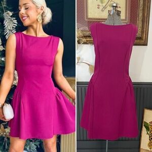 NWT Boat Neck Gathered Victorian Style Hip Seam Low Back Mini Dress Sz XL 💚🎀